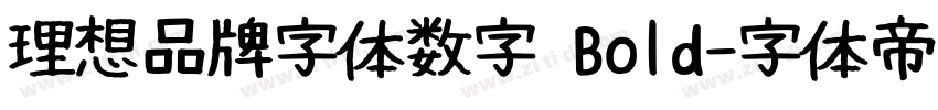 理想品牌字体数字 Bold字体转换
